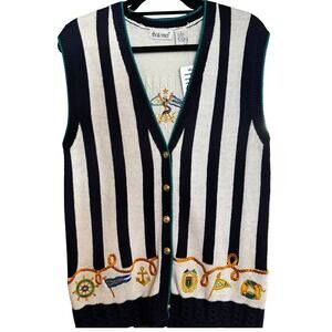 NWT That's Me! Vintage Nautica Sweater Vest Size: Small